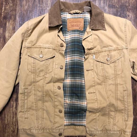 levi's khaki denim jacket